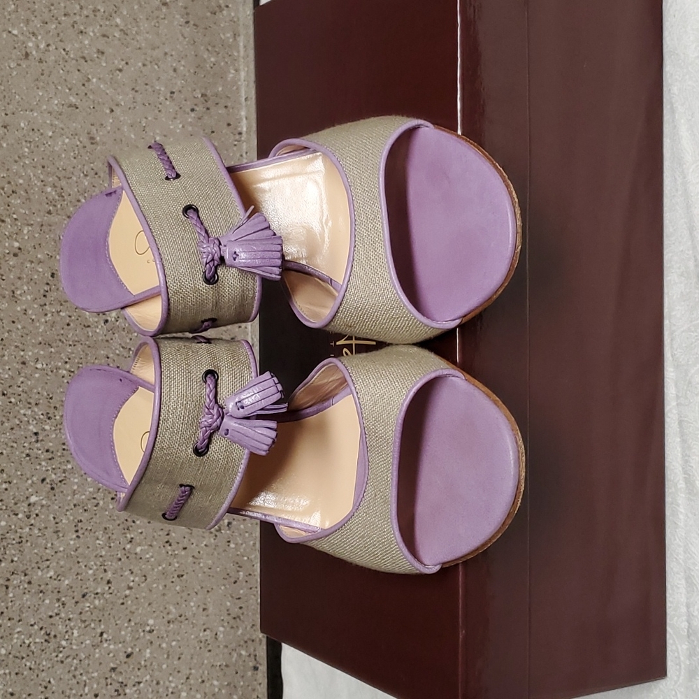 Colehaan Collection Linen and Leather Sandal